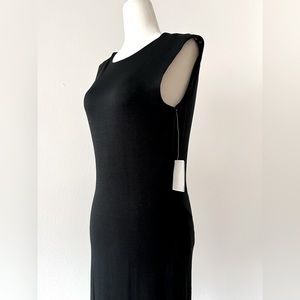 NWT Carmen Marc Valvo maxi charcoal melange dress women’s small